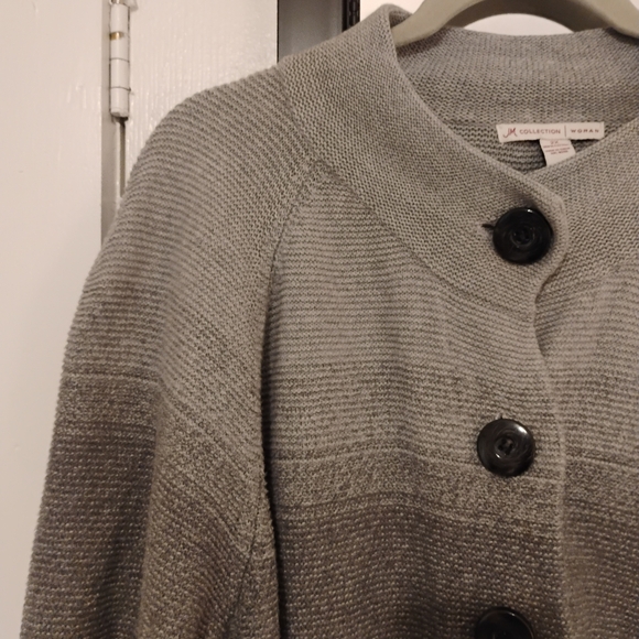 JM Collection Ombre Mock Neck Cardigan 2X - Picture 10 of 15